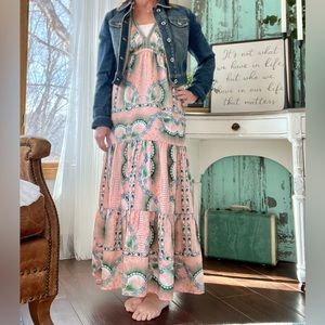 Anthropologie Nicole Miller Artelier Moroccan Print Maxi Halter Dress Size 2 P